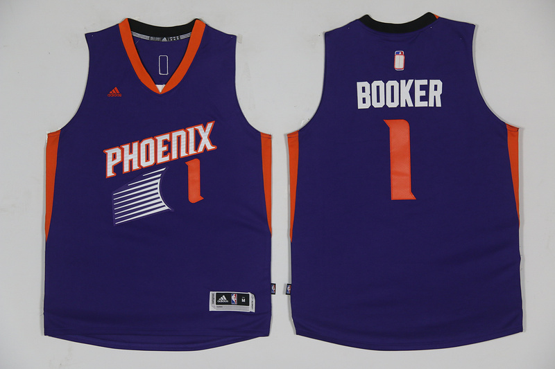 2017 NBA Phoenix Suns #1 Devin Booker Purple Jerseys->->NBA Jersey